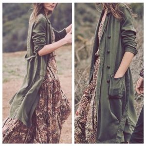 Free People Sensual Military Duster